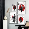 Pittura giapponese Poster e stampe Giappone Samurai Art Canvas Painting Anime Wall Art Immagini per soggiorno Home Decor306u