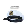 ベレー帽2xpcキャプテンハットマスカレードパーティーマリンクルーズ用セーラーコスチュームアクセサリー
