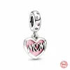 For pandora charms sterling silver beads Dangle Charm Sister Daughter Mom Pendant Forever Family Bead