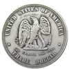 USA 1873 "Buste fronçant les sourcils" Trade Dollar Motif Argent Plaqué Copie Pièce