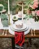 Bordservett 4st blomma röd ros på en shabby bok kvadrat 50 cm bröllop dekoration tyg kök middag serverar servetter