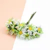 Dekoratif Çiçekler 10 PCS/Bunch Simülasyon Daisy Yapay Çiçek Köpük Diy Ball Garland Headdress Düğün Dekorasyon Gelin