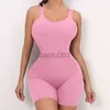 Survêtements pour femmes Cloud Hide Femmes Body Workout Sans Manches Jumpsuit Gym Vêtements Sportswear Fitness Shorts Salopette Costume One Piece Outfit J230525