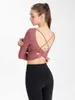 Women's T-Shirt Sexy Shirts for Women Crop Top Open Cross Back Activewear Gym Women's Fitness Long Sleeve T-shirts J2305