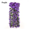 Fleurs décoratives 1 pièce artificielle feuille de lierre guirlande vigne tenture murale pour fête mariage bureau décor à la maison