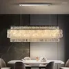 샹들리에 youlaike 현대식 샹들리에 식당 럭셔리 홈 장식 사각형 크리스탈 라이트 키친 섬 LED 비품 매달려 램프