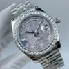 Luxe designer kijkt van hoge kwaliteit heren diamant horloge ijs uit Moissanite automatische dategevel mannen kijken ss montre