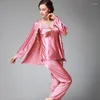 Women's Sleepwear Women Silk Satin Pajamas Pyjama Sets Pijamas Sexy Robes Bathrobe Nightgown Longue Femme Night Gown