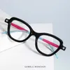 Designer Kuboraum Cool Super High Quality Luxury Kuboraum Samma Cat Eye Plate Frame Oregelbundet vårspegelbenfärg Wanbaolong Myopia Anti Blue Light Glasses