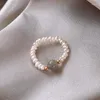 Clusterringen Aankomst Trendy zoetwaterparel Pearl Strawberry Quartz 14k goud gevulde dames verlovingsring Forwomen sieraden geschenken