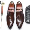 Printemps automne hommes gland mocassins sculpture en cuir véritable noir marron robe de soirée de mariage chaussures décontracté affaires chaussures pour hommes