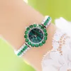 BS Bee Sister Small Dial Diamond Green 2022 Elegant Dress Women's Watch G230529