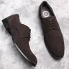 Neue Marke Wildleder Schuhe Männer Echtes Leder Business Kleid Formelle Schuhe Herren Britischen Stil Kuh Leder Schuhe Klassische Schwarz oxfords