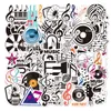 50Pcs Musical Note Stickers Pack Waterproof Vinyl Stickers Non-random for Car Bike Luggage Laptop Skateboard Scrapbook Water Bottle Decal