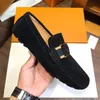 20Model En Cuir Véritable Daim Chaussures Hommes Casual Mode Chaussures De Luxe Marque Hommes Designer Mocassins Mocassins Respirant Appartements Slip on Driving Chaussures