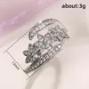 Anello di apertura del fiore di cristallo per le donne Anelli di moda placcati argento di alta qualità Gioielli femminili per feste