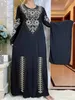 Etnische kleding Moslim Afrika Midden -Oosten Abaya Vrouwen Kaftan Ice Silk Fabricitional geborduurde Maxi Maxi lange mouw jurk Islamitische kleding 230529