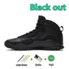 Chaussures de basket-ball 10 10s Hommes Black out White Cement Huarache Light Drake Seattle Steel Grey Orlando lin Hommes Baskets Sports de plein air Baskets chaussure