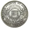 Moneda de copia chapada en plata con patrones de dólar métrico de EE. UU. 1879