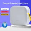 Skrivare SUPVAN G10E Labeler Thermal Transfer Label Maker Bluetooth Connect Desktop Laminerad märkningsmaskin Skrivare för hemmakontor