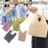 Shoulder Bags Creative Magic Expansion Fold Pleated Flexible Stretch Shopping Bag Large Capacity Multi Purpose Bubble Elastic Paddy