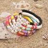 Strand YASTYT Bracciali Heishi Bracciale con lettera d'amore dorata 6mm Perle di argilla polimerica Pulsera Beach Gioielli per le donne Gioielli per feste