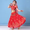 Bühnenbekleidung Kinder Indien Kleidung Bauchtanz Kostüm Kleid Kinder Bollywood