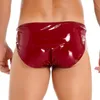 Calzoncillos para hombre, calzoncillos de charol con apariencia mojada, bragas brillantes, ropa interior con cintura elástica, ropa de baile en barra para club nocturno, ropa para discoteca