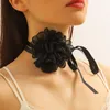 Choker 2023 mode spets chokers halsband för kvinnor halsband krage blomma ros sommar klubb parti sexiga smycken