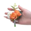 Dekoratif çiçekler düğün erkek kız boutonniere damat pimleri korsaj töreni gül çiçek broş partisi gelin sağdıç nedime dekorasyon