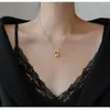 Anhänger Halsketten Trend Edelstahl Gebogene Ellipse Annulation Halskette Für Frauen Gestapelt Choker Party Geschenk Mode Schmuck