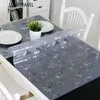 Borddukskydd täcker transparent PVC -bordduk Vattentät fest bröllop hem kök matsal placemat gårdsdukar