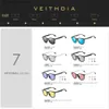 Солнцезащитные очки Veithdia Brand Unisex Aluminum+TR90 Мужское фотохромное зеркальное зеркало солнцезащитные очки винтажные солнцезащитные очки для женщин 6116 L230523