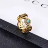 Designer sieraden armband ketting ring oude madelief turquoise ring vrouwelijk licht paar ring