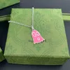 designer sieraden armband ketting ring Trendy Roze Emaille geest druipende gepersonaliseerde klassieke veelzijdige trui