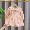 Girl's Dresses Toddler Girls Clothes Spring Pan Collar Floral Princess Birthday Dress for Kids Clothing Children Costumes