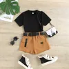 Roupas conjuntos de roupas infantis roupas de meninas configuradas de verão para crianças de verão