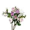 Flores decorativas Plantas artificiais Lilás Rosa Rosa Casa Jardim Decorar