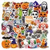 50Pcs Halloween Stickers Pack Waterproof Vinyl Stickers Non-random for Car Bike Luggage Laptop Skateboard Scrapbook Water Bottle Decal