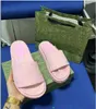 slipper womens fashion embroidered canvas designer slides slip on slippers girls Canvas covered platform sandals size 35-40