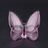 Obiekty dekoracyjne figurki Glass Crystal Lucky Butterfly żywy z jasnym kolorem ozdoby dekoracji domu dekoracje motyla dekoracja rzemiosła świąteczne 230530
