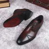 High Quality Handmade oxford Dress Shoes Men Genuine Cow Leather Suit Shoes Black Brown Footwear Wedding Formal Italian Shoes