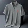 Camisa de algodón Polos para hombre Camisetas de diseñador Polo corto Hombre Tops con camisetas a rayas rojas Streewears unisex de alta calidad de manga corta M-5XL