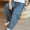 Calça masculina homens calça calça de cor sólida calça de moletom de verão confortável