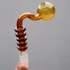 14 mm färgad manlig glasoljebrännare rörlahoppare bubblar rör oljeriggar vatten bong rör tillbehör för rökning för rökning