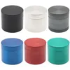 Smoking Pipes European and American 4-layer 40mm diameter flat patterned zinc alloy cigarette grinder