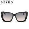 Sunglasses MIZHO Brand Designer Cat Eye Sunglasses Woman Vintage 2023 High Quality Sun Glasses Fashion Big Frame Cool Sexy Female Oculos L230523
