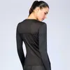 Damen-T-Shirt, Damen-Laufblusen, Hemden, Sportoberteile, Strumpfhosen, Fitness-T-Shirt, schnell trocknende Sportbekleidung, elastische Rashguard-Thermotrikots J2305