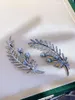 Brooches Leaf Design Seawater Pearl Akoya Brooch 6-7mm Beads Autumn Breastpin Jewelry