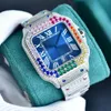 Carier Rainbow Clean-Factory Diamond Automatic Mens Mechanical Watch 40mm Sapphire rostfritt stål Strap Montre de Luxe Arabiska siffror